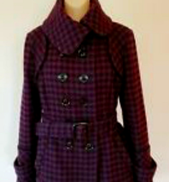 Miss Sixty checkered peacoat - Picture 1 of 3